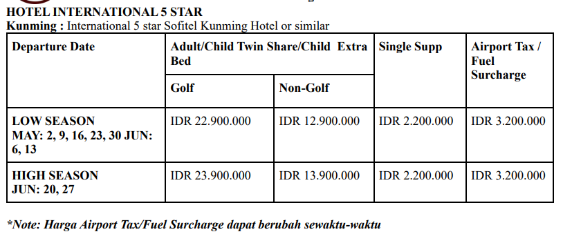 HARGA TOUR CHINA 3